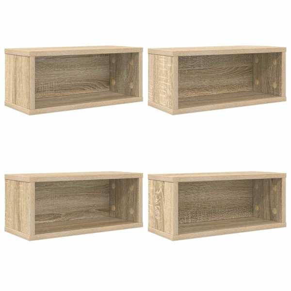 vidaXL CD salvesta rack 4 tk Sonoma tamm 40 x 17 x 17 cm Tehispuit
