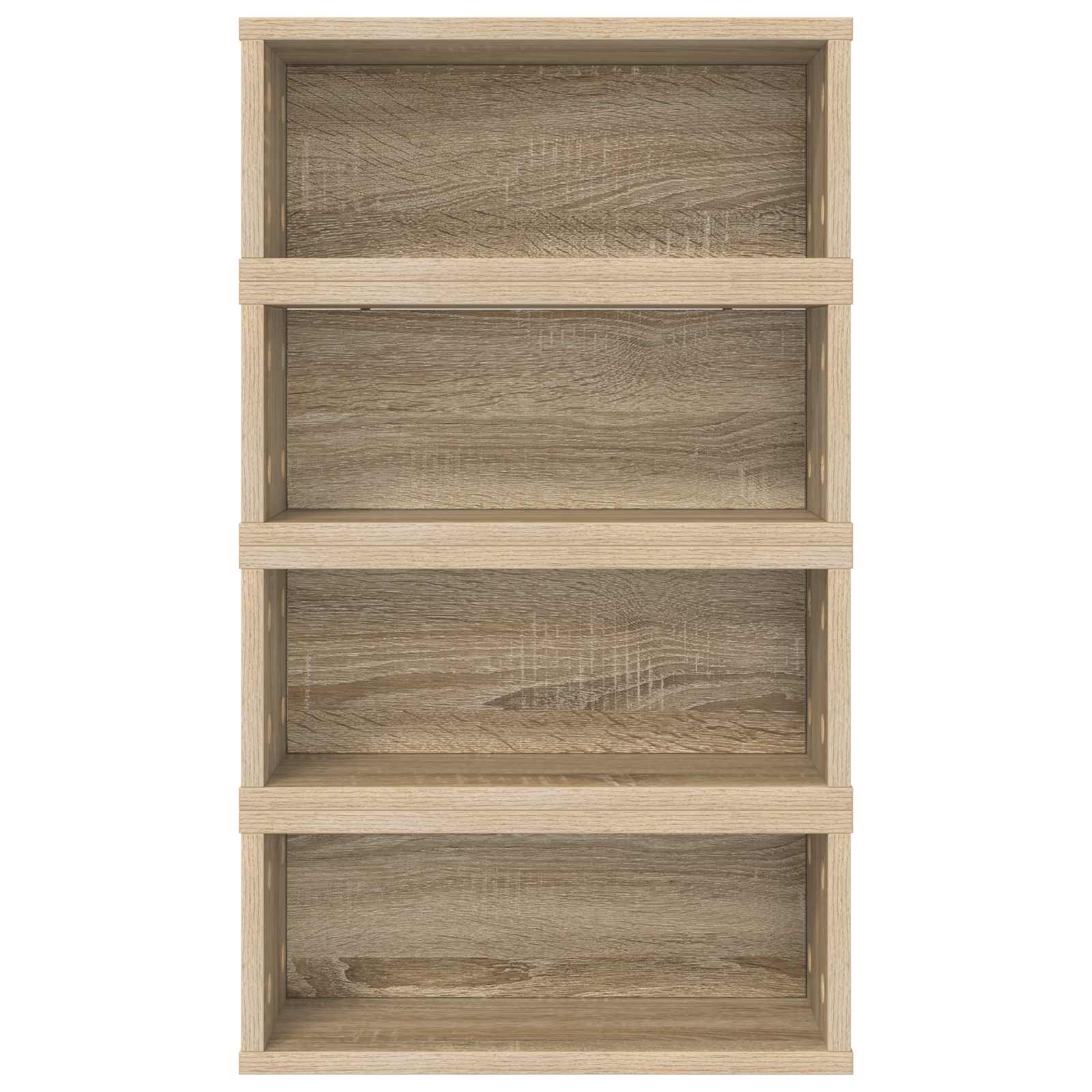 Рафтове за CDs 4 бр. Дъб сонома 40 x 17 x 17 см – снимка 4