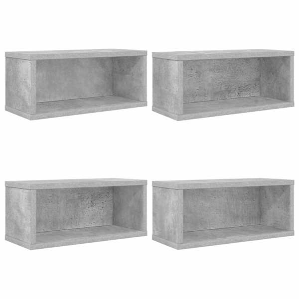 vidaXL CD salvesta rack 4 tk Betoonhall 40 x 17 x 17 cm Tehispuit