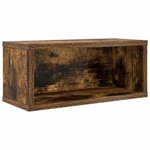 vidaXL CD salvesta rack Suitsutatud tamm 40 x 17 x 17 cm Tehispuit