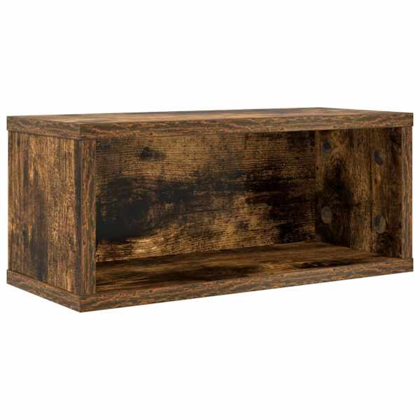 vidaXL CD salvesta rack Suitsutatud tamm 40 x 17 x 17 cm Tehispuit