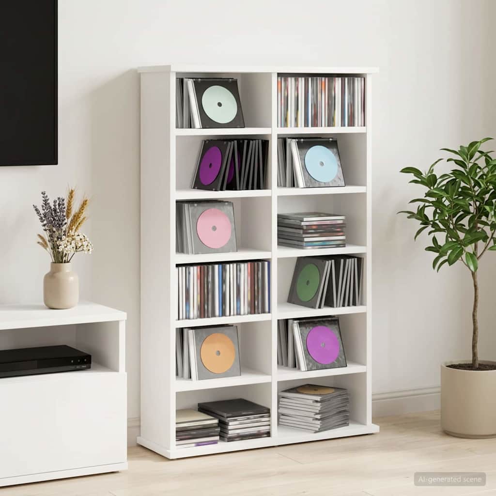 CD omara Bela 60 x 17 x 92 cm Inženirski les