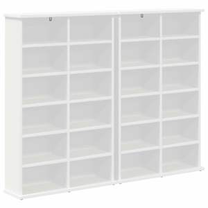 vidaXL CD kapp 2 tk Valge 60 x 17 x 92 cm Tehispuit
