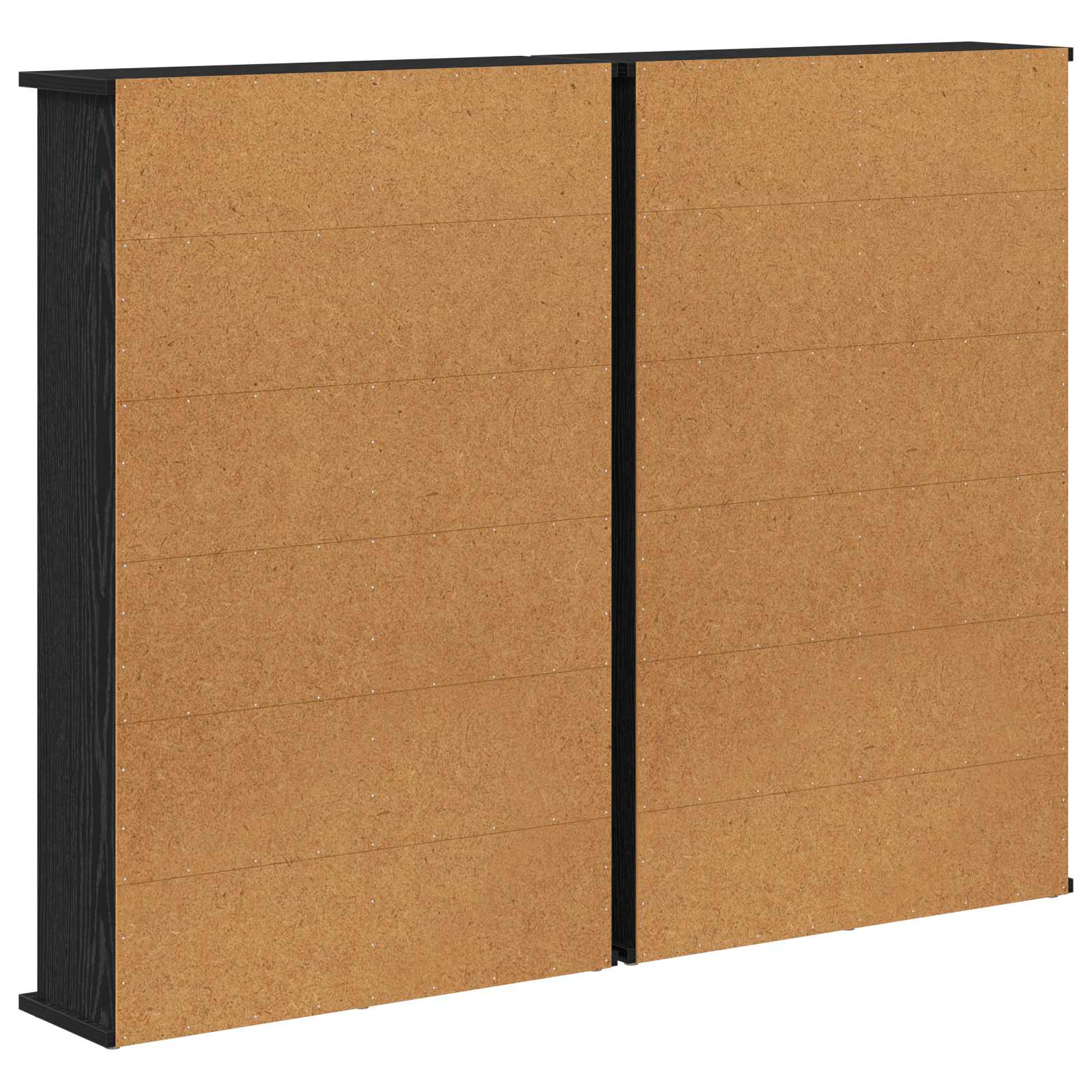 CD-kaappi 2 kpl Musta tammi 60 x 17 x 92 cm Tekninen puu - Image 8