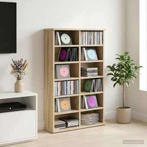 CD omara Sonoma hrast 60 x 17 x 92 cm Inženirski les