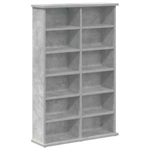 vidaXL CD kapp Betoonhall 60 x 17 x 92 cm Tehispuit