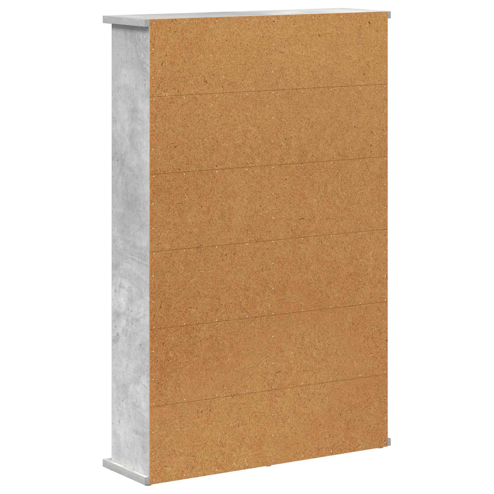 CD-kaappi Betoninharmaa 60 x 17 x 92 cm Tekninen puu - Image 6