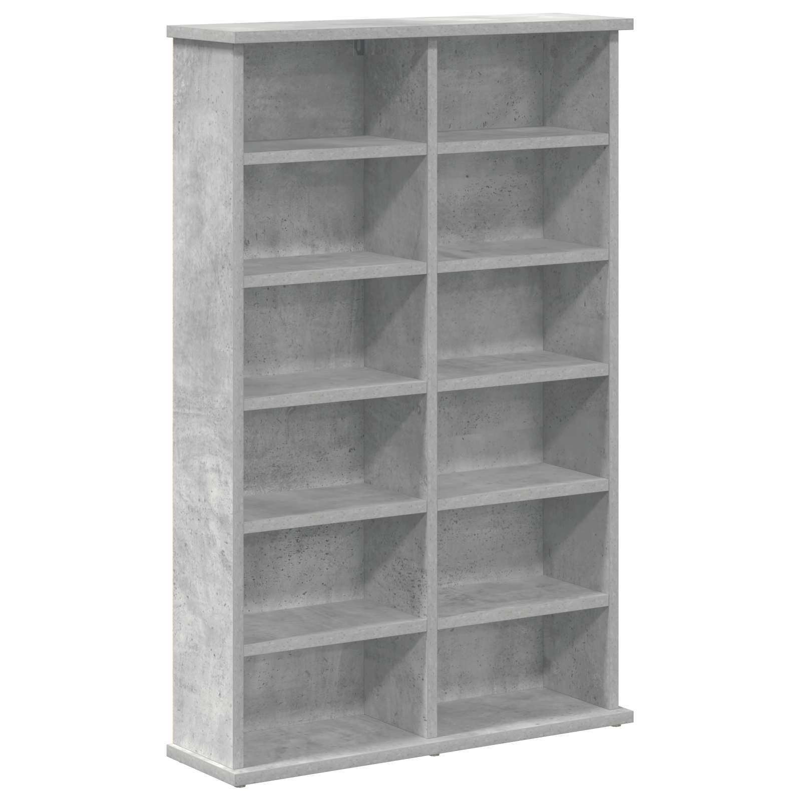 CD-kaappi 2 kpl Betoninharmaa 60 x 17 x 92 cm Tekninen puu - Image 4