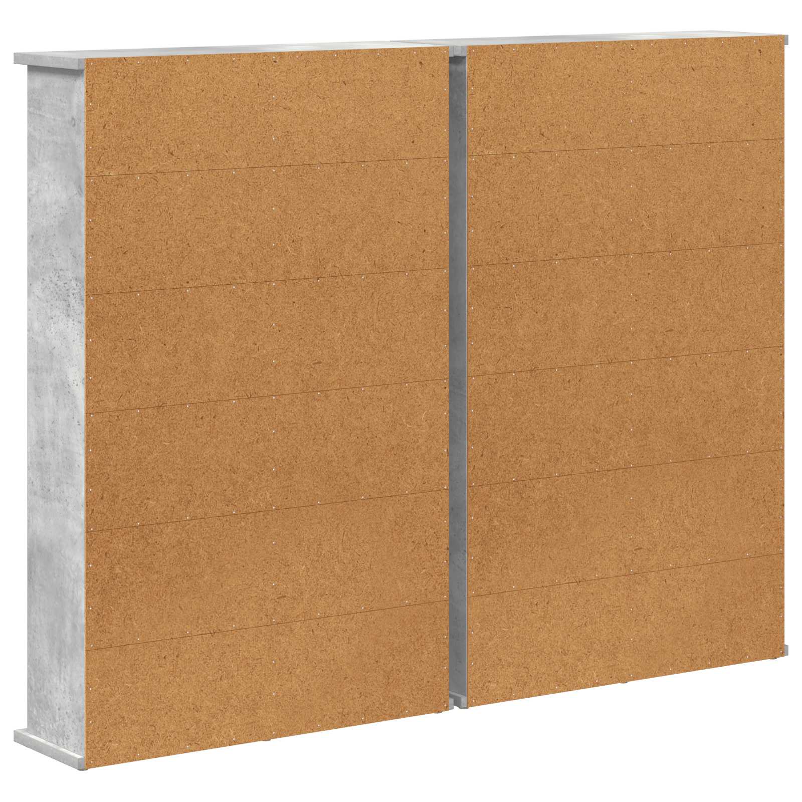 CD-kaappi 2 kpl Betoninharmaa 60 x 17 x 92 cm Tekninen puu - Image 8