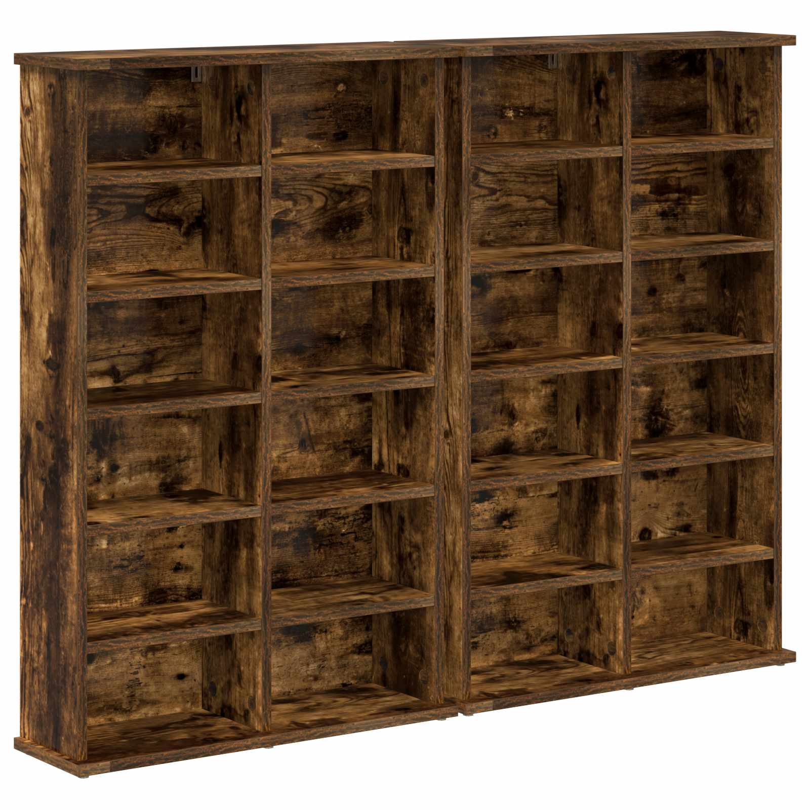 vidaXL CD skříň 2 ks Kouřový dub 60 x 17 x 92 cm Kompozitní dřevo