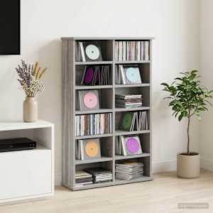 CD omara Siva Sonoma 60 x 17 x 92 cm Inženirski les