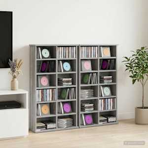 CD omara 2 kos Siva Sonoma 60 x 17 x 92 cm Inženirski les
