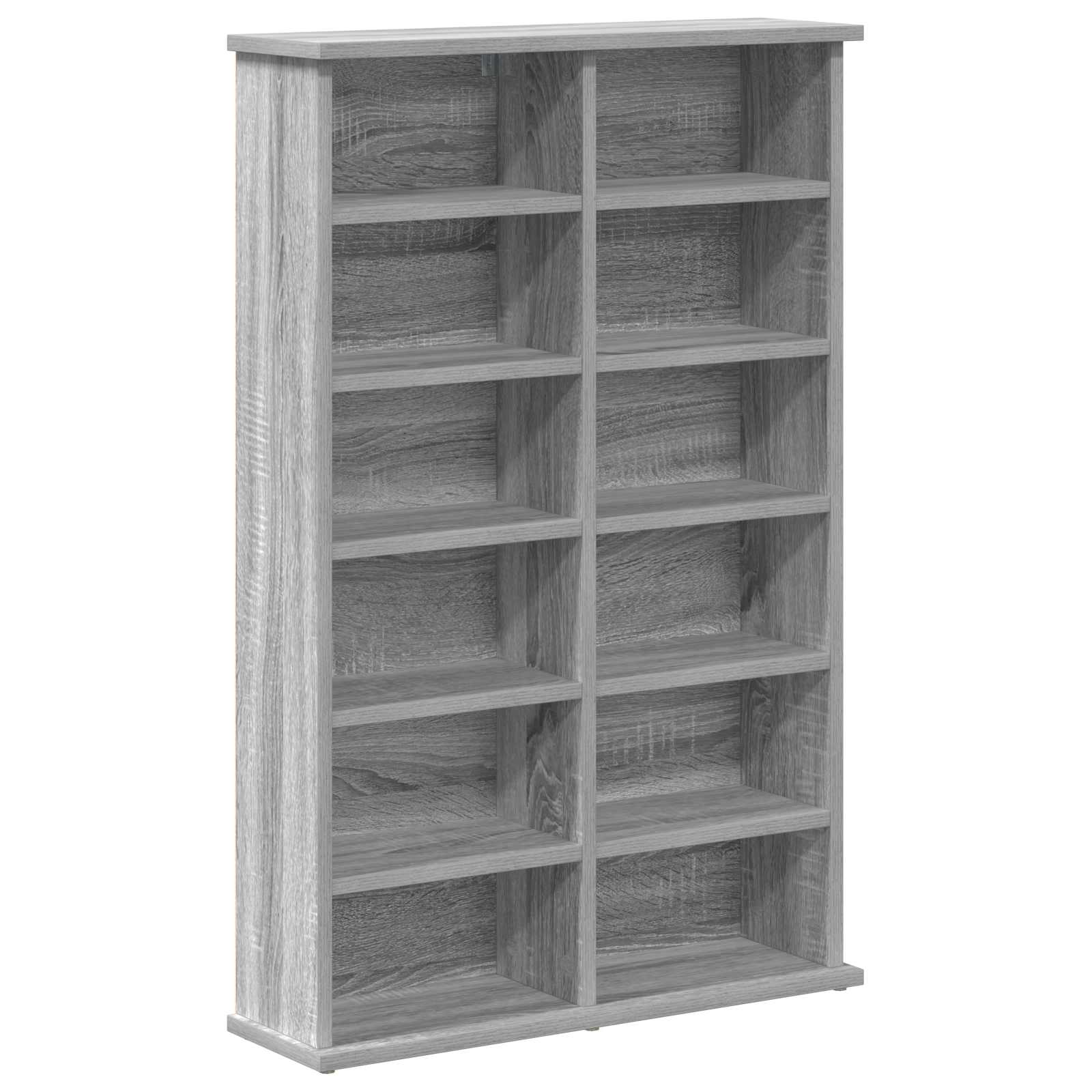 CD omara 2 kos Siva Sonoma 60 x 17 x 92 cm Inženirski les - slika 4