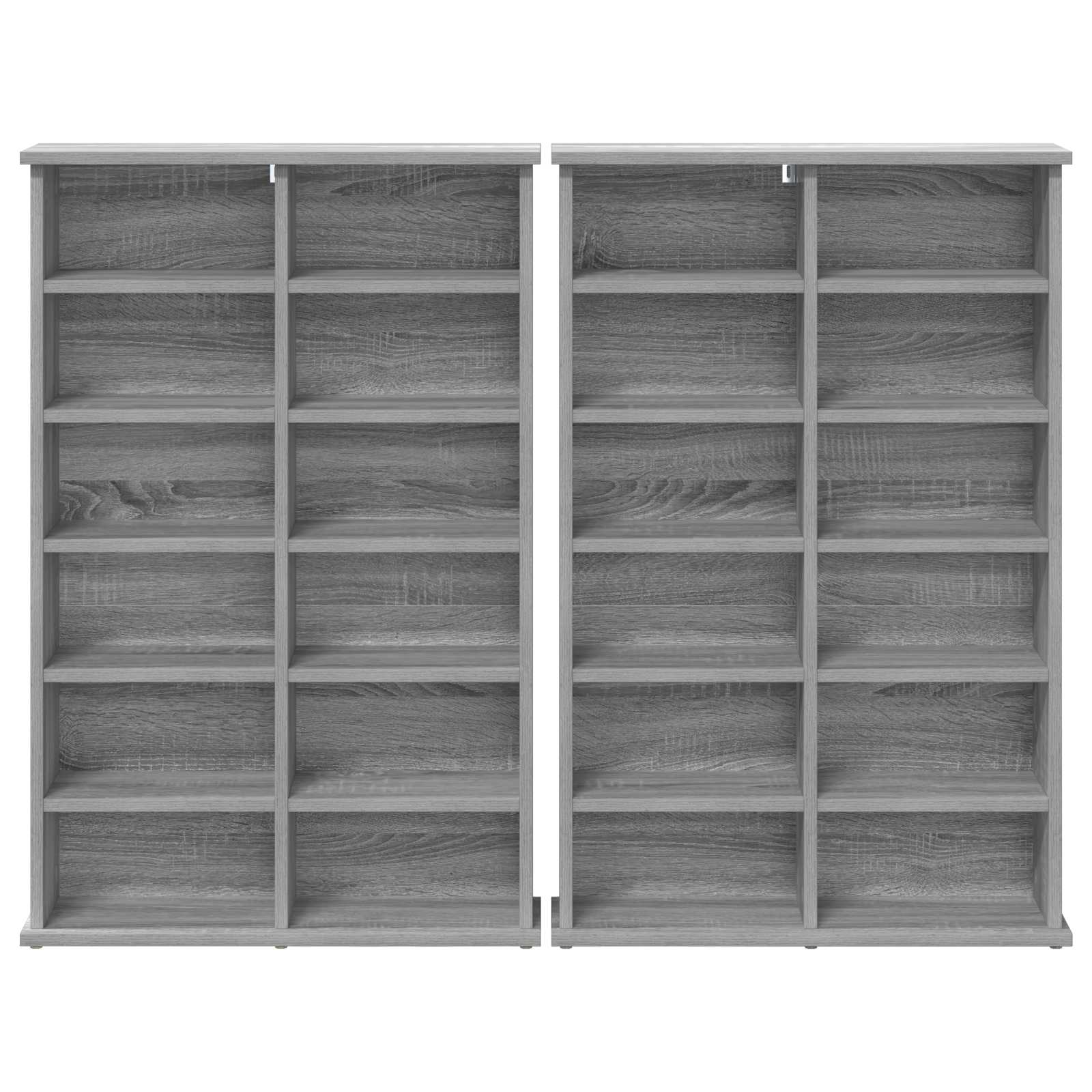 CD omara 2 kos Siva Sonoma 60 x 17 x 92 cm Inženirski les - slika 6