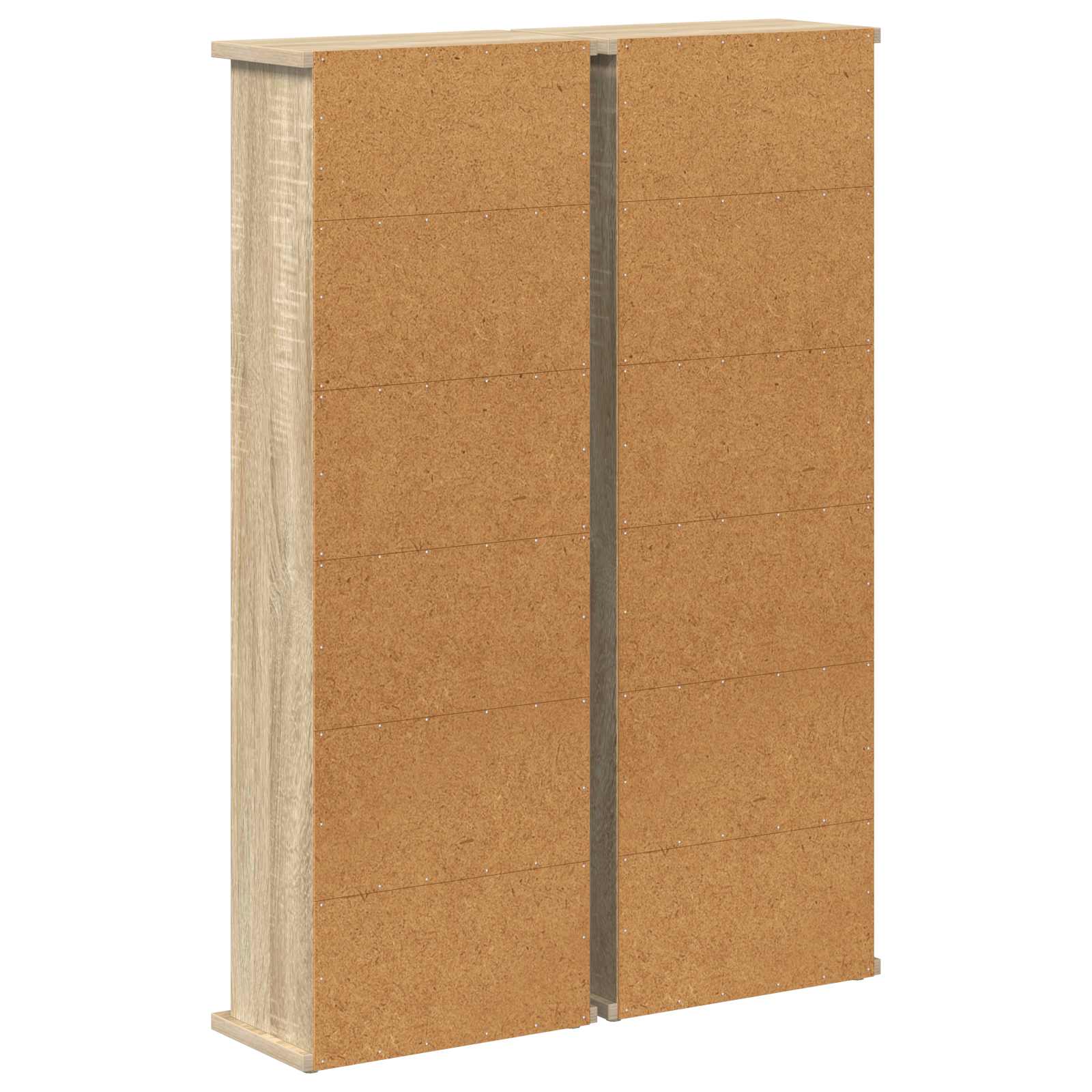 CD-kaappi 2 kpl Sonoma-tammi 60 x 17 x 92 cm Tekninen puu - Image 8