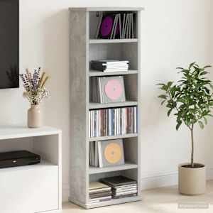 CD omara Betonsko siva 60 x 17 x 92 cm Inženirski les