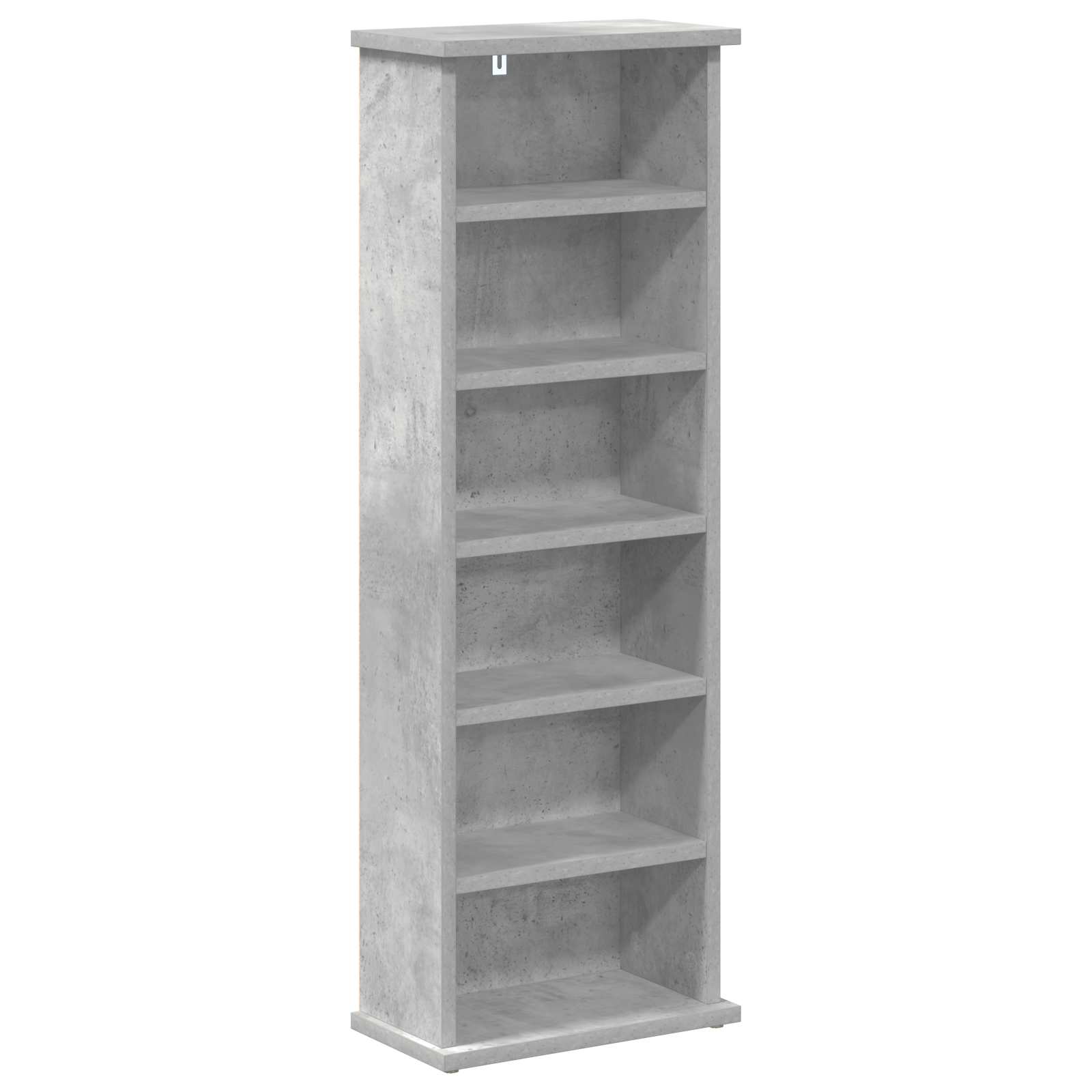 CD-kaappi Betoninharmaa 60 x 17 x 92 cm Tekninen puu - Image 2