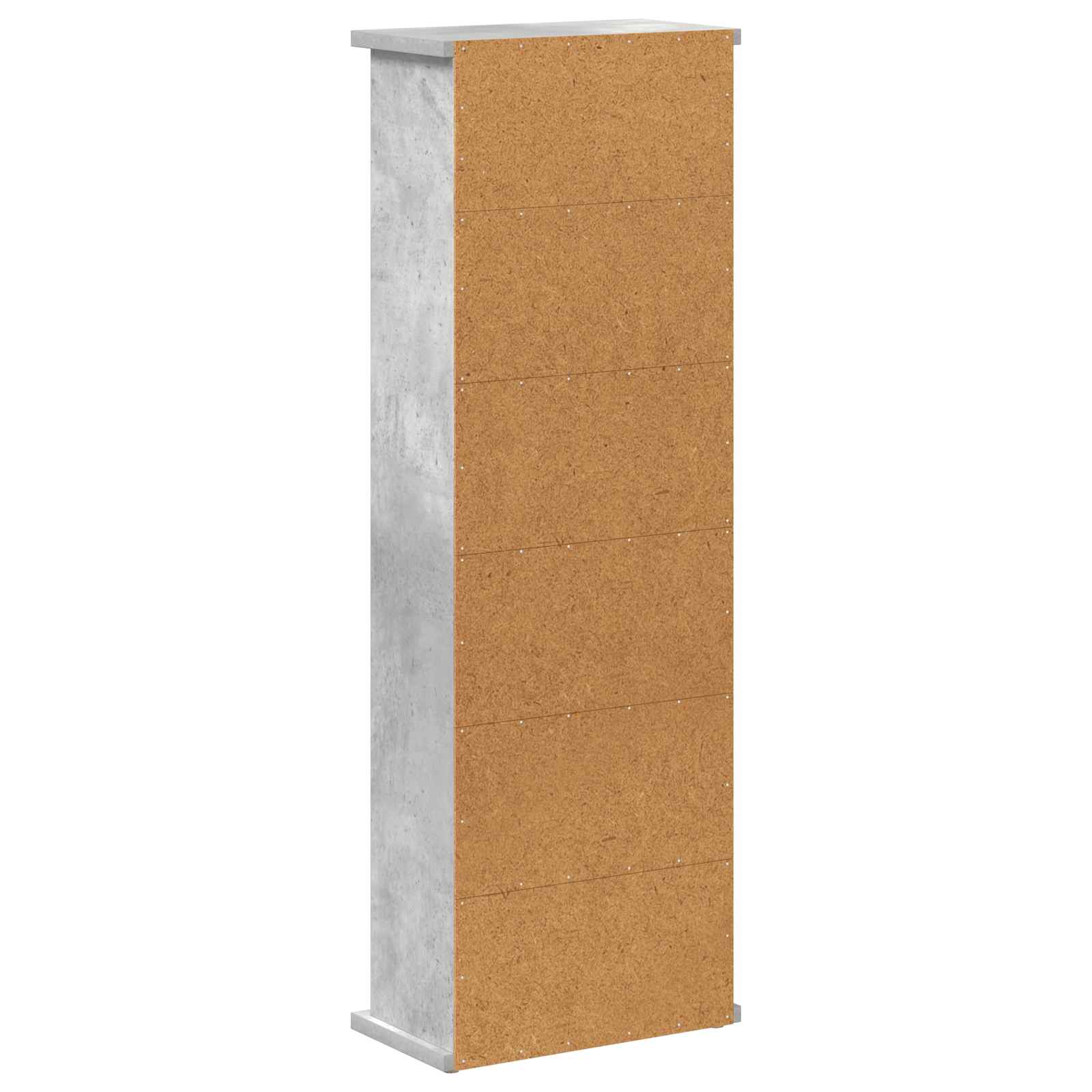 CD-kaappi Betoninharmaa 60 x 17 x 92 cm Tekninen puu - Image 6