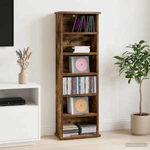 CD omara Dimljen hrast 60 x 17 x 92 cm Inženirski les