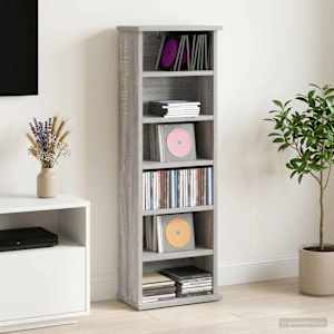 CD omara Siva Sonoma 60 x 17 x 92 cm Inženirski les
