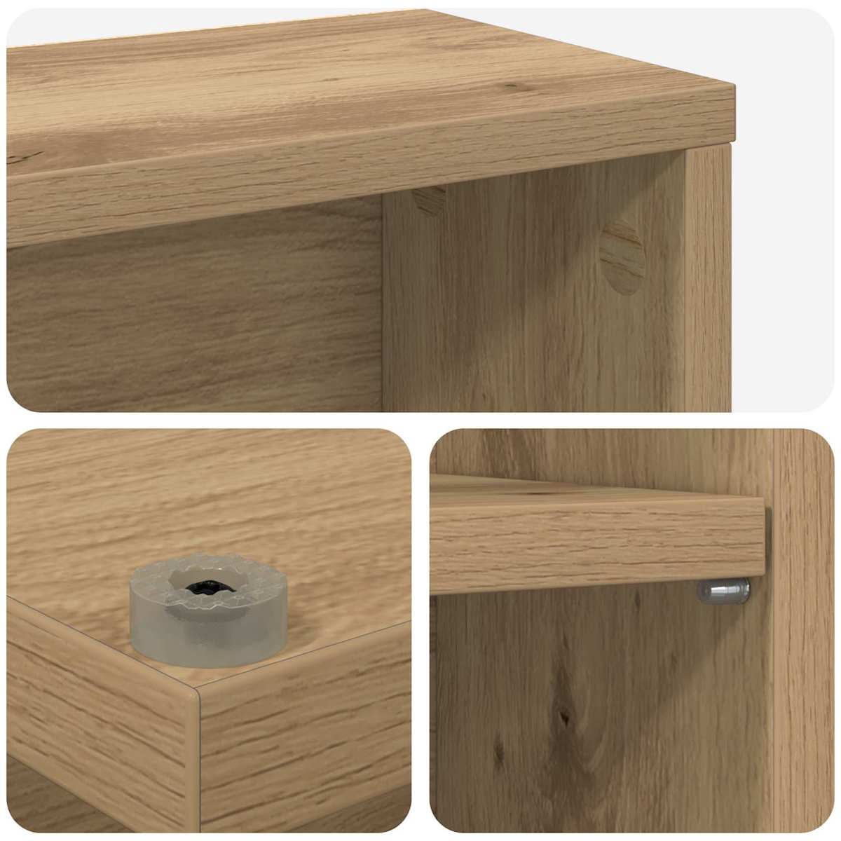 CD Skab 60 x 17 x 92 cm Konstrueret træ - Billede 9