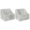 vidaXL LP plaadikarbid 2 tk Betoonhall 37 x 33 x 32 cm Tehispuit