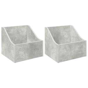 vidaXL LP plaadikarbid 2 tk Betoonhall 37 x 33 x 32 cm Tehispuit