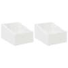 vidaXL LP plaadikarbid 2 tk Valge 23 x 33 x 16 cm Tehispuit