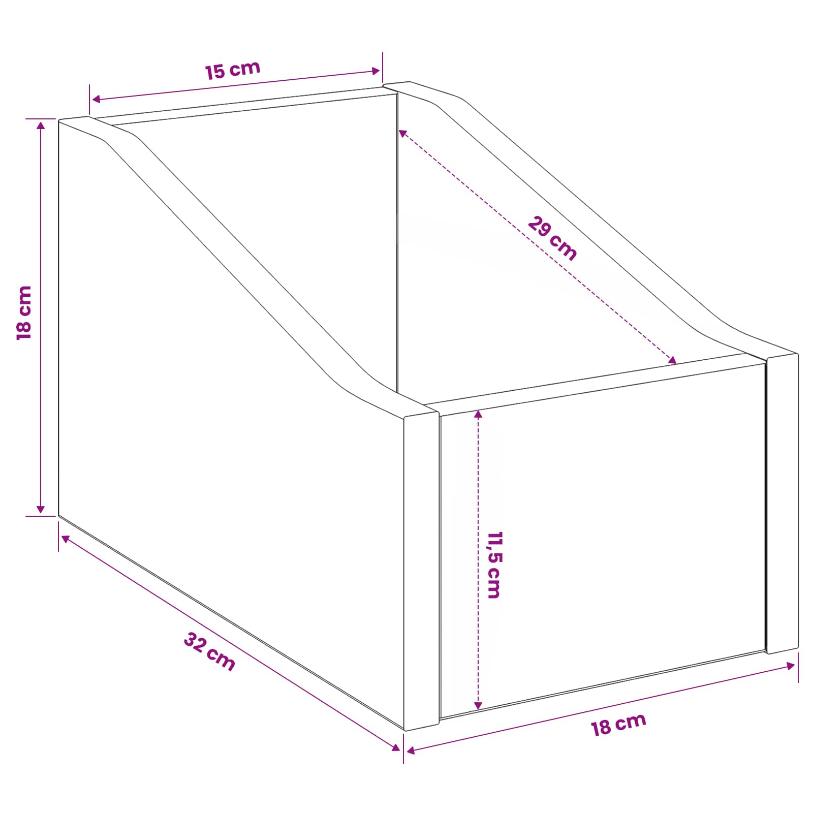 vidaXL LP Plattenbox 2 stk. Sonoma-Grau 18 x 32 x 18 cm Holzwerkstoff – Bild 9
