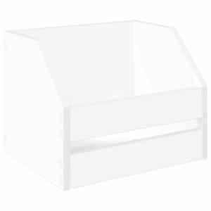 vidaXL Vin&uuml;&uuml;lalbumi kast Valge 38 x 30 x 29 cm Tehispuit