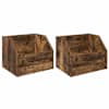 vidaXL Vin&uuml;&uuml;lalbumi kast 2 tk Suitsutatud tamm 38 x 30 x 29 cm