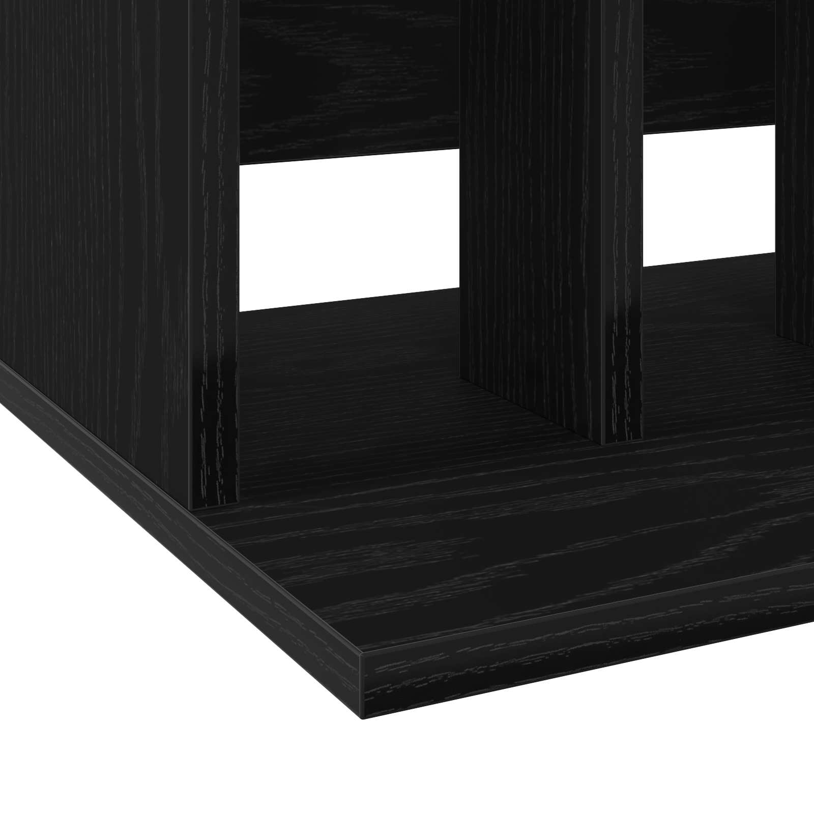 Almacenamiento de discos de vinilo Roble Negro 42 x 33 x 36 cm 7