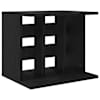 vidaXL Vin&uuml;&uuml;li plaatide hoidmine Must tamm 42 x 33 x 36 cm Tehispuit