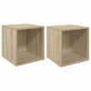 vidaXL Vin&uuml;&uuml;lalbumi kast 2 tk Sonoma tamm 37 x 36,5 x 38 cm Tehispuit