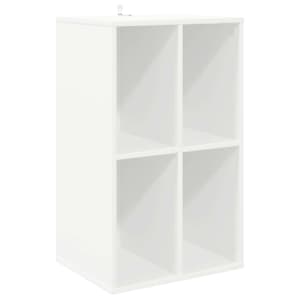vidaXL Plaadikapp Valge 44,5 x 36,5 x 74,5 cm Tehispuit