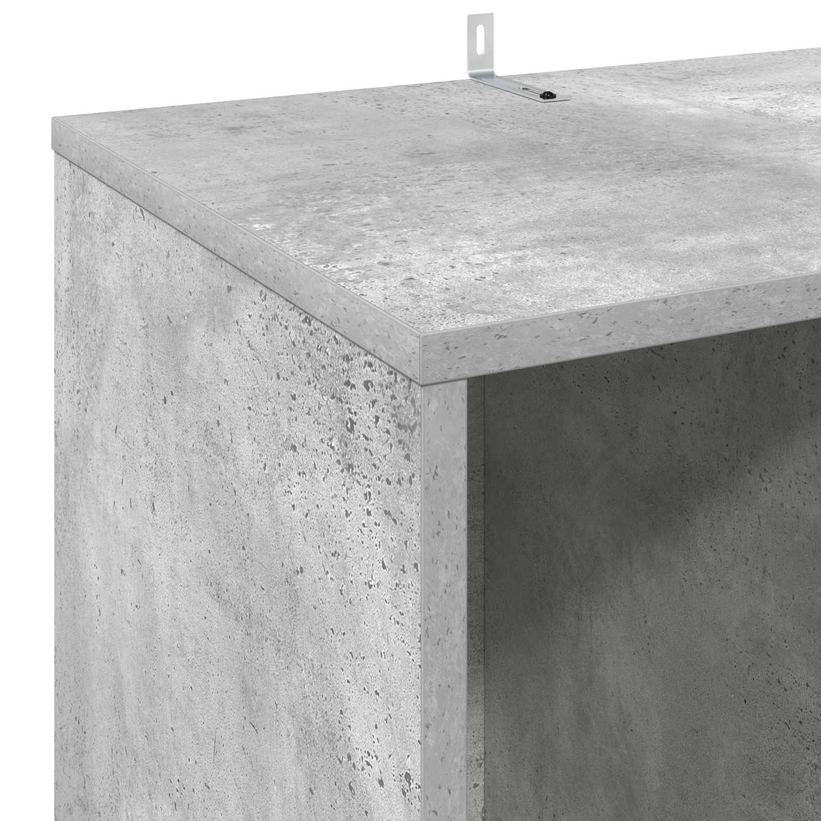 Levykaappi Betoninharmaa 44,5 x 36,5 x 74,5 cm Tekninen puu - Image 7
