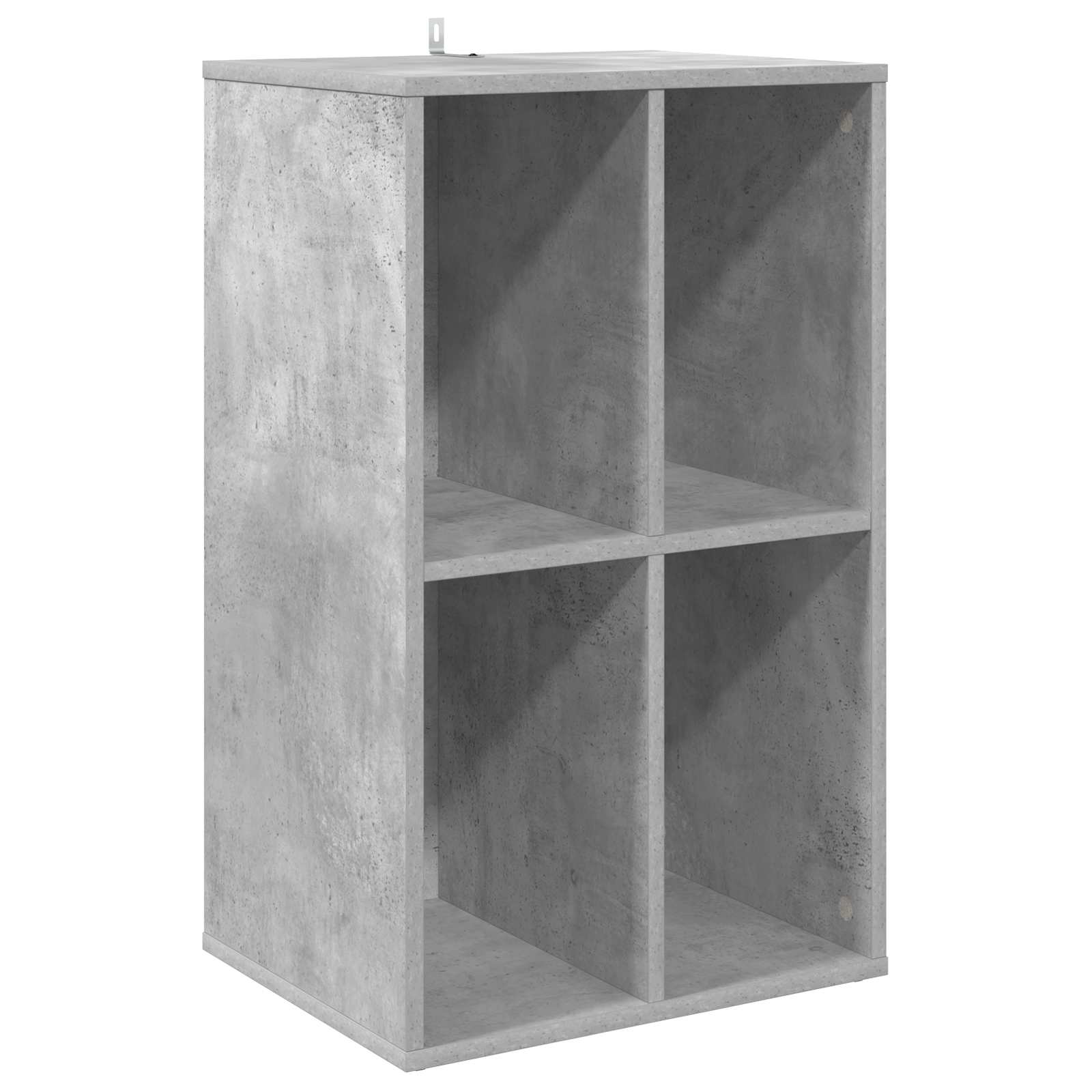 Levykaappi Betoninharmaa 44,5 x 36,5 x 74,5 cm Tekninen puu - Image 2