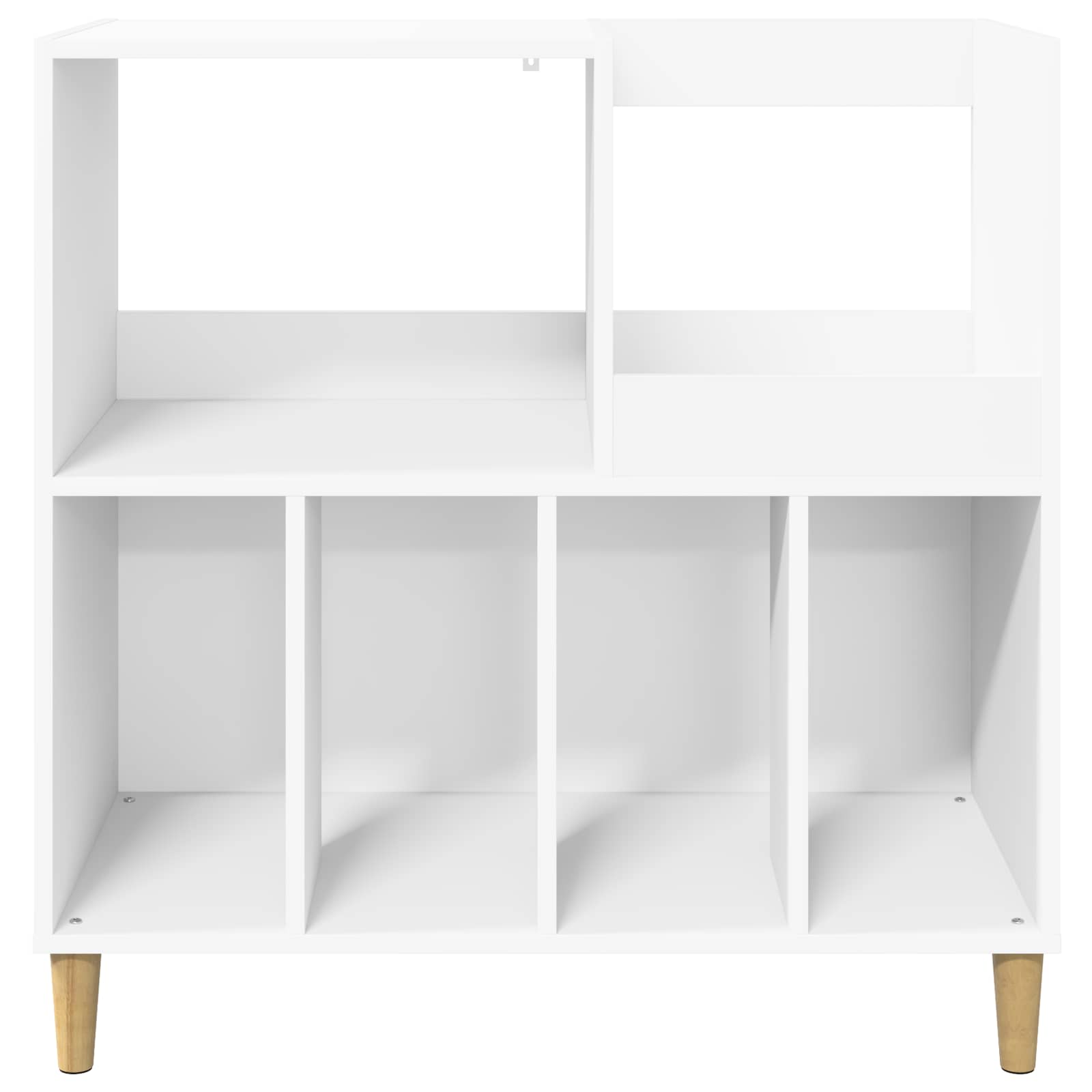 Vinyylisoittimen teline valkoinen 82 x 39,5 x 82,5 cm - Image 4