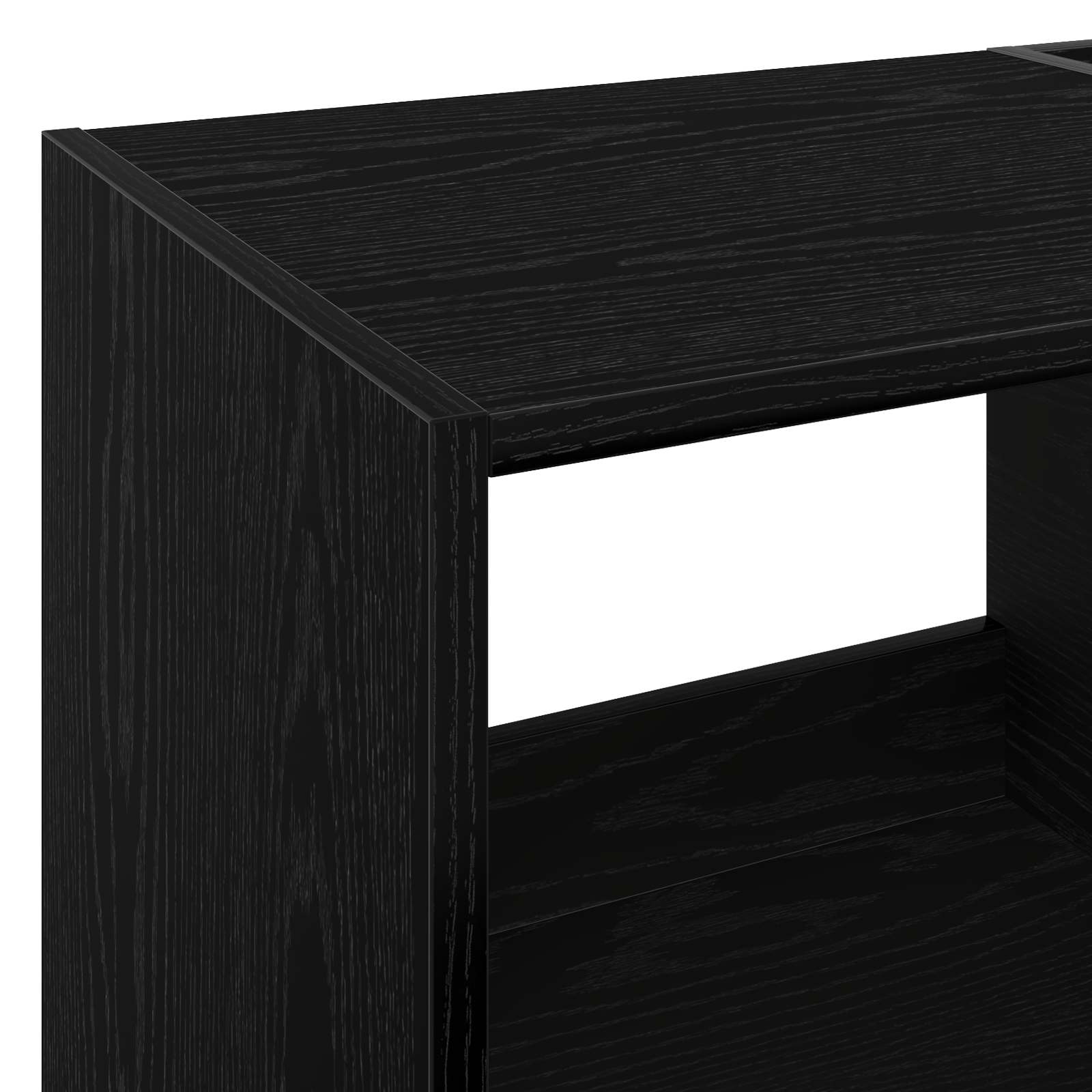 Vinyylisoittimen teline Musta tammi 82 x 39,5 x 82,5 cm - Image 7