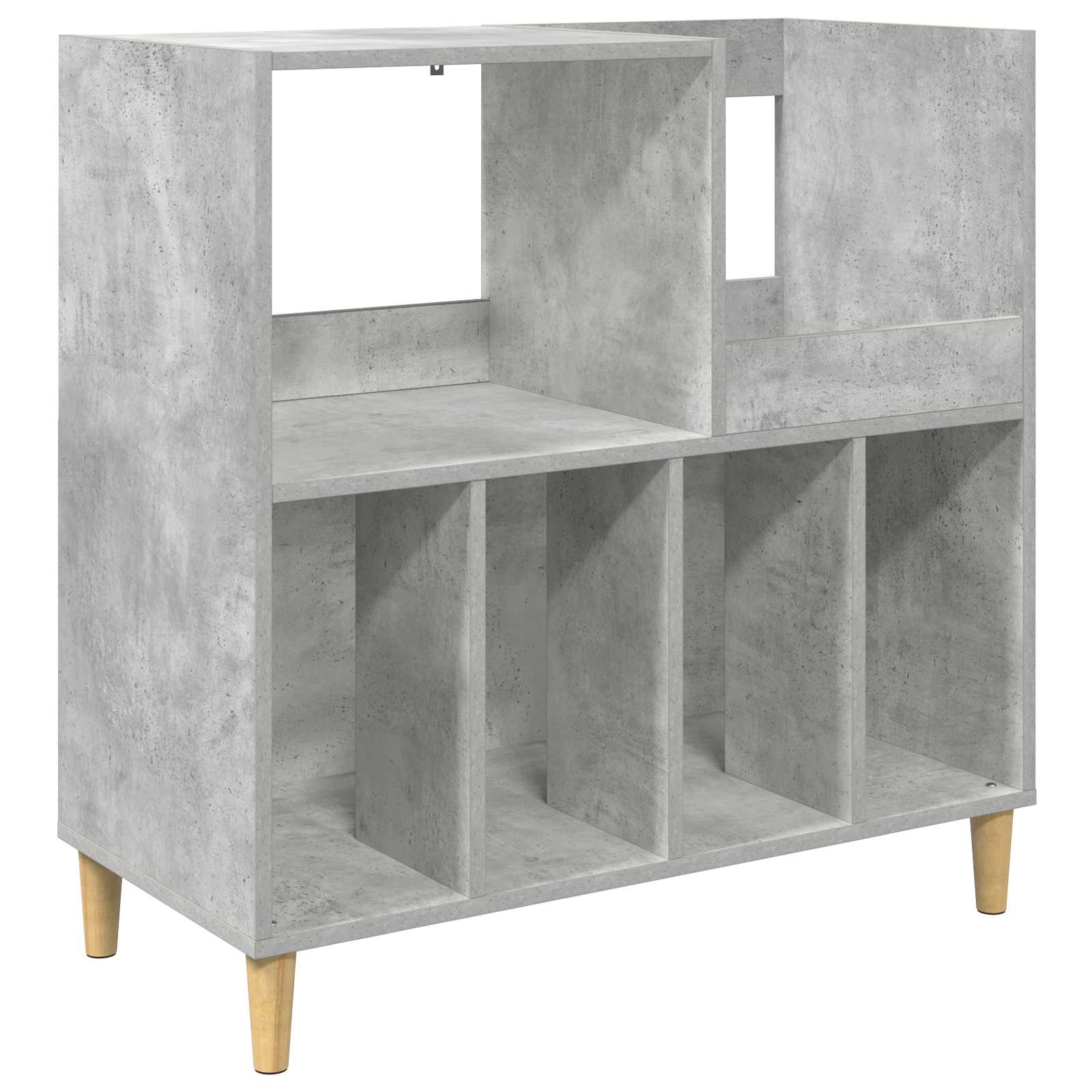 Vinyylisoittimen teline Betoninharmaa 82 x 39,5 x 82,5 cm - Image 2