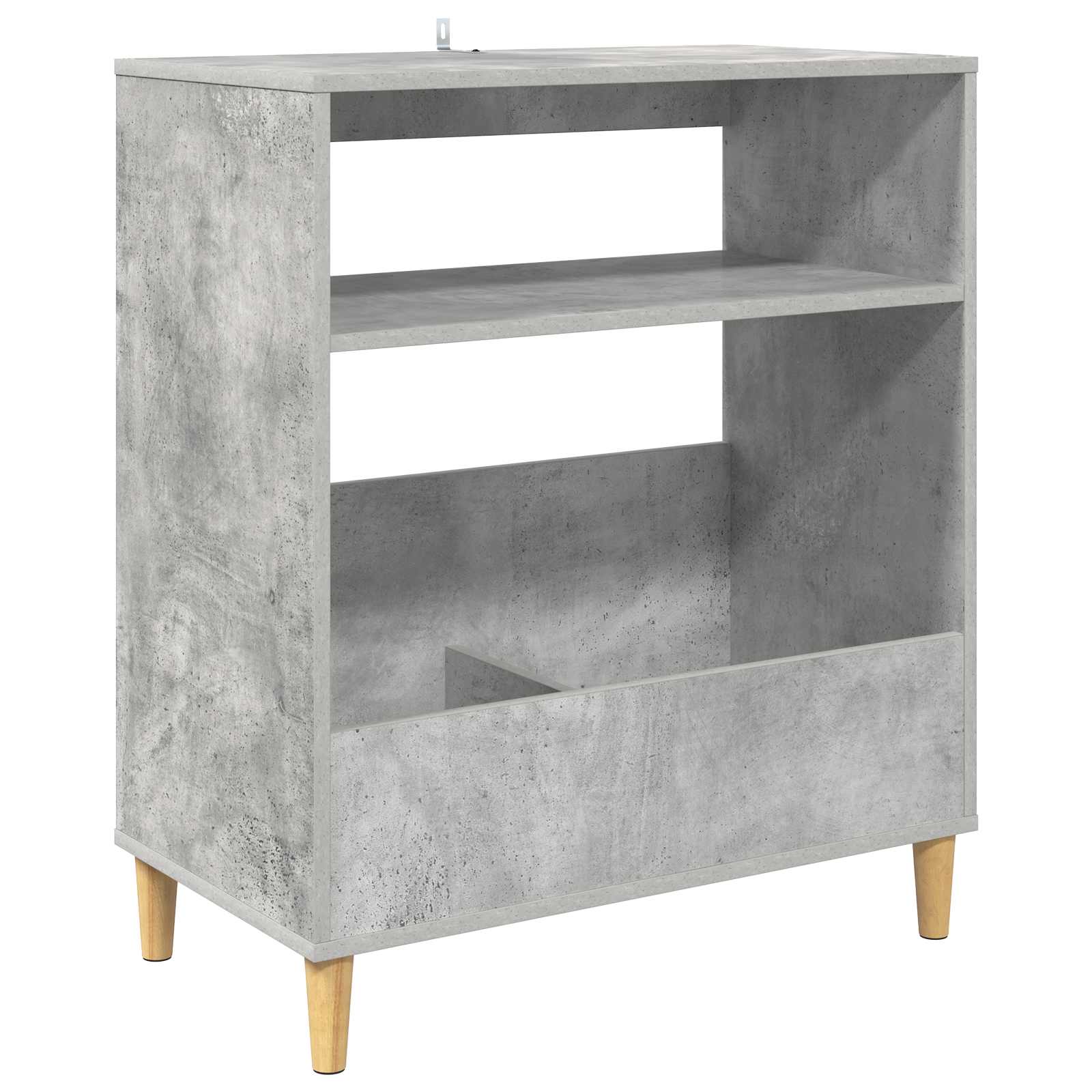 Vinyylisoittimen teline Betoninharmaa 71 x 39,5 x 83 cm - Image 2