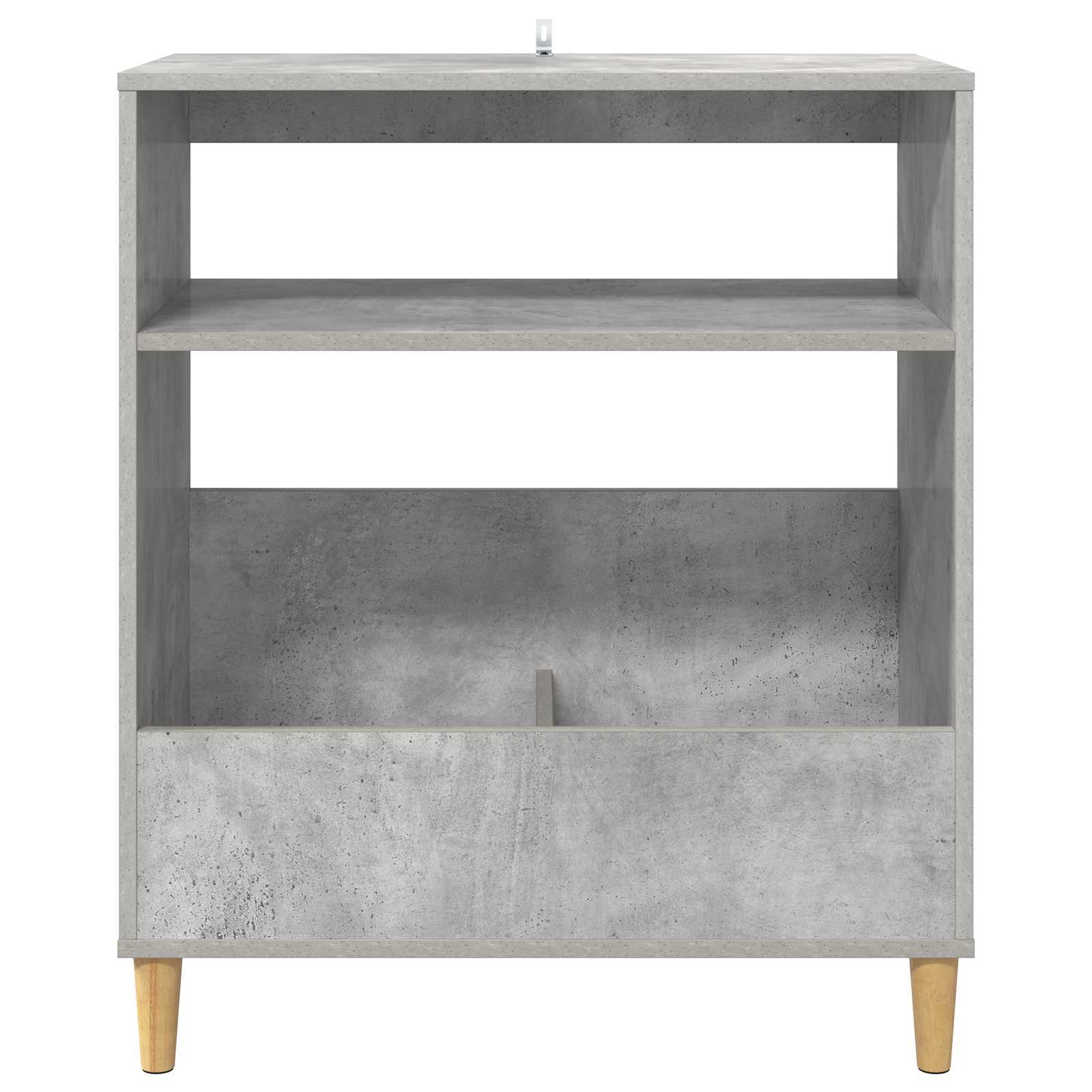 Vinyylisoittimen teline Betoninharmaa 71 x 39,5 x 83 cm - Image 4