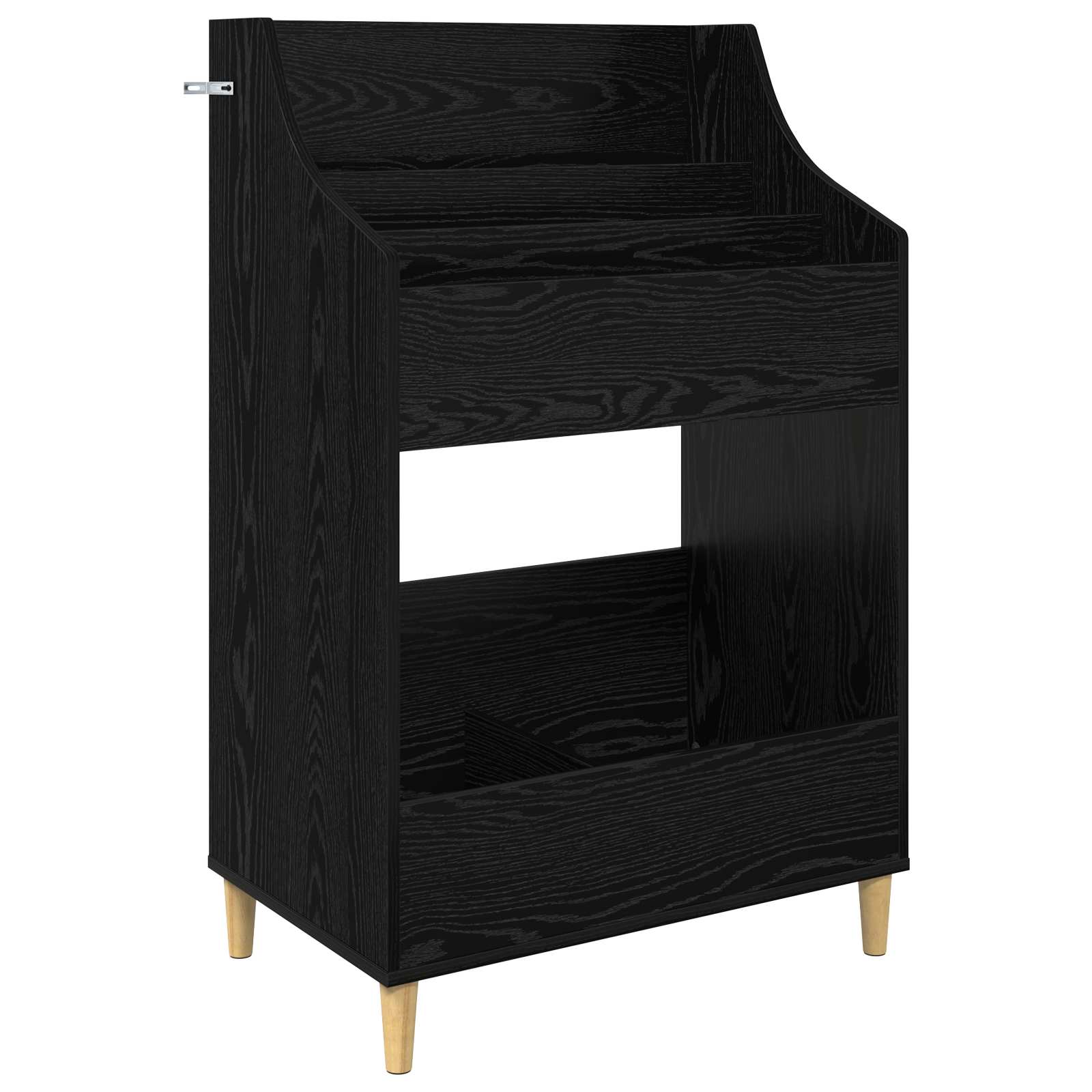 vidaXL Mediální police Černý dub 70,5 x 46 x 112 cm Kompozitní dřevo