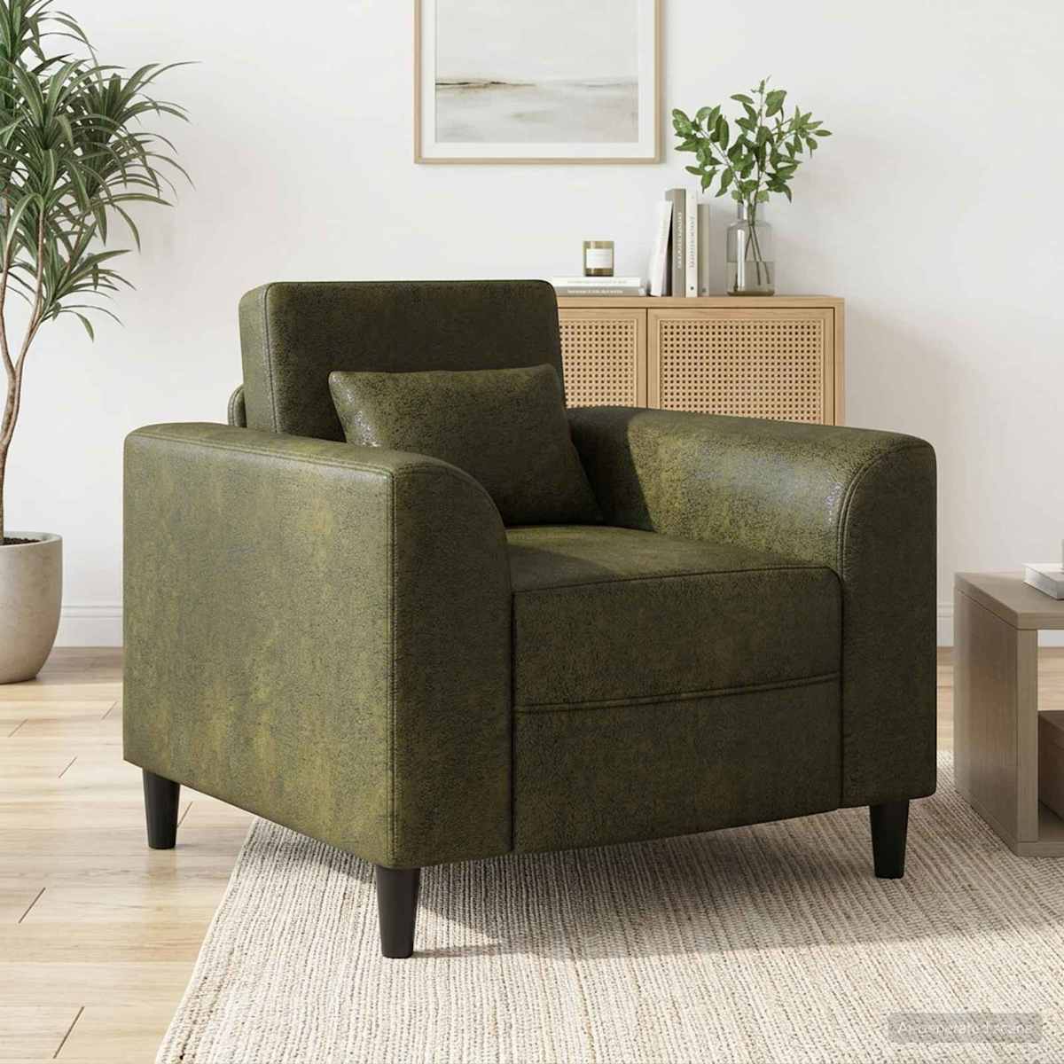 Lænestol Faux Suede Læder