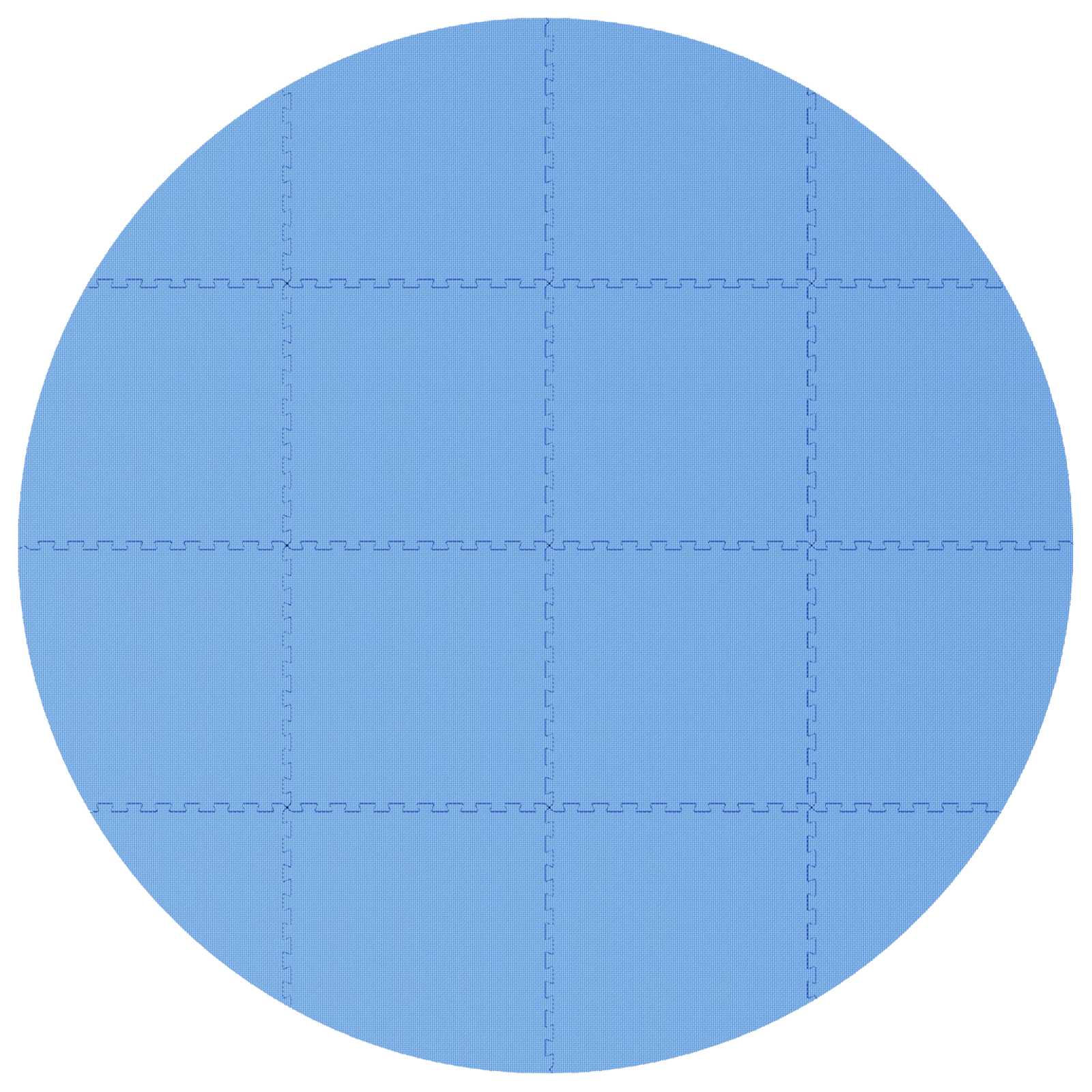 Zwembad Grondmat 16 st Ø 235 cm Rond EVA Schuim Blauw image 2