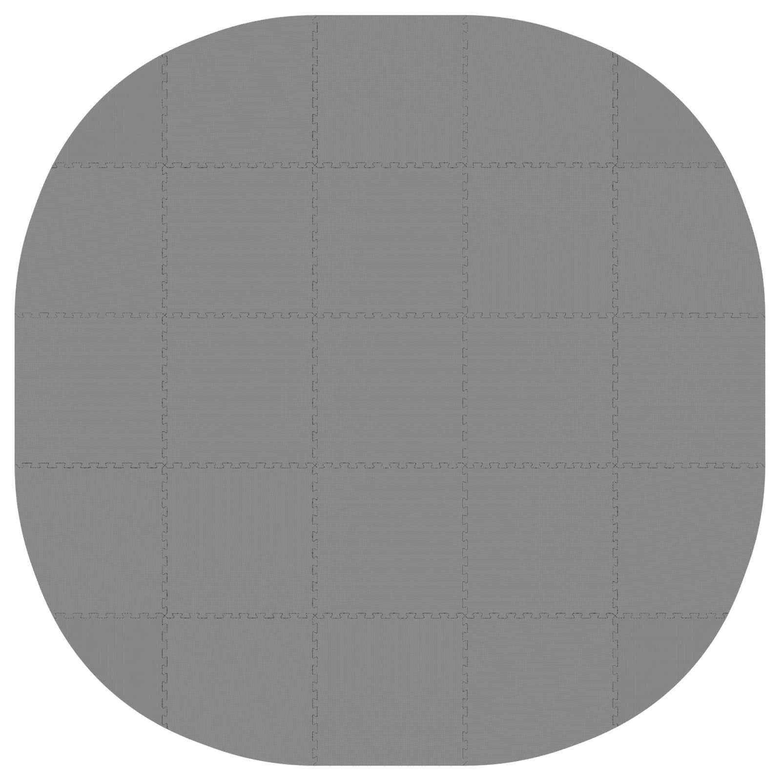 Zwembadmat 25 st Ø 292 cm Rond EVA-schuim Grijs image 2