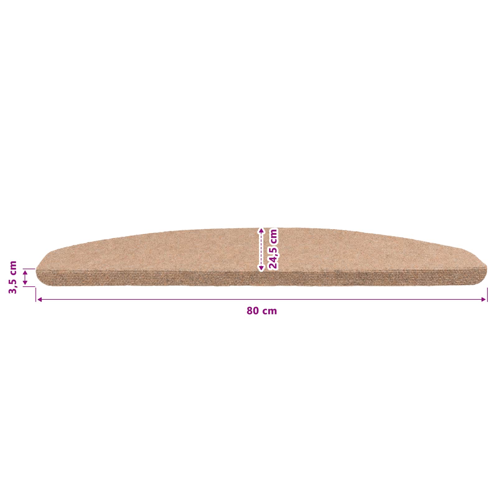Zelfklevende Trapmatten Halfrond 15 st Beige 80 x 28 x 3,5 cm image 9