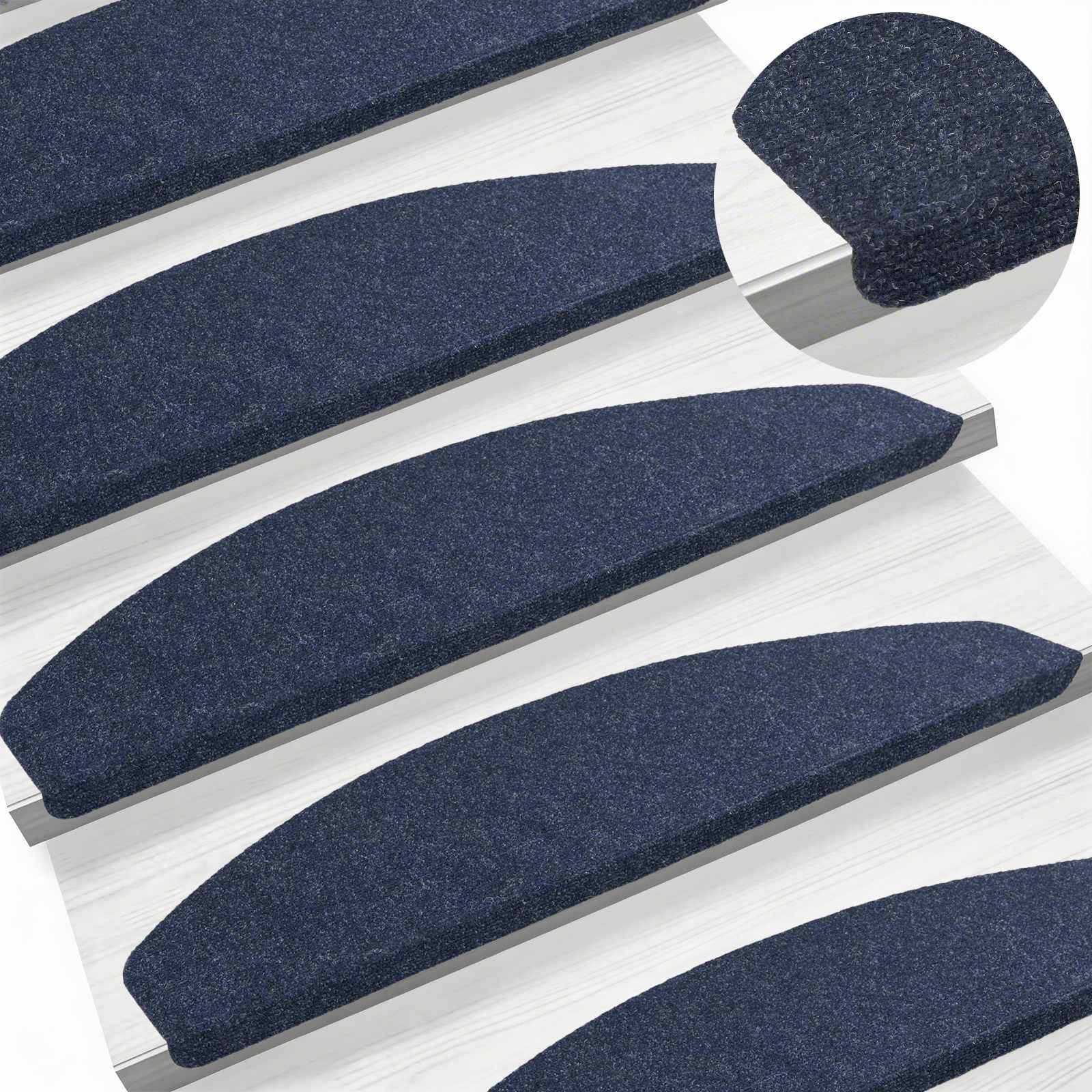 Zelfklevende Trapmatten Halfrond 15 pcs Blauw 80 x 28 x 3,5 cm image 2