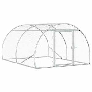 vidaXL Kanakoobas H&otilde;bedane 200 x 150 x 100 cm Tsingitud teras