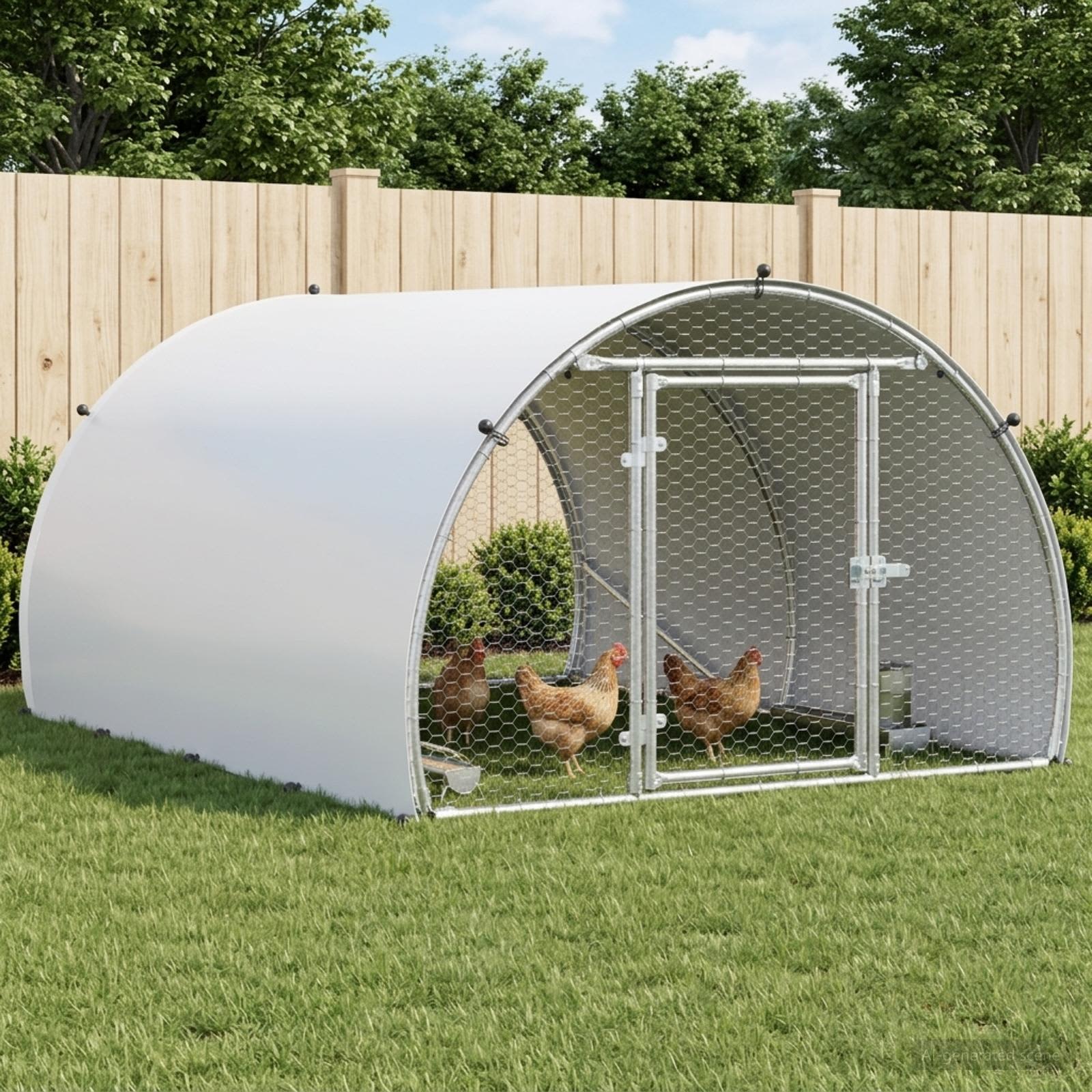 Кокошарник Сребристо 200 x 150 x 100 cm Поцинкована стомана